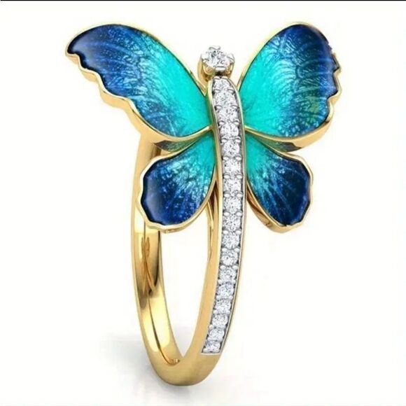 Creative Butterfly Ring sz 7 - Picture 5 of 7